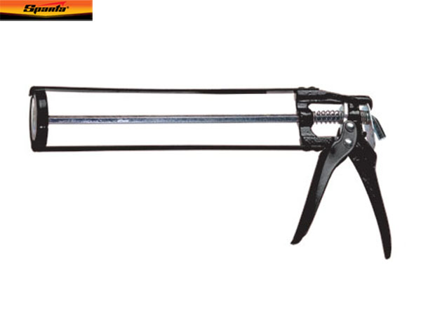 Картинка Пистолет для герметика, 310 мл, "скелетный" усиленный с фиксатором, 6-гранный шток 6 мм//MIRAX