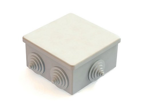 Картинка Коробка распаячная с крышкой КМР-500 наружная 65*35 АБС 4 входа IP44 EKF00