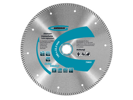 Картинка Диск алмазный ф180х22,2мм, турбо-сегментный, сухое резание // GROSS