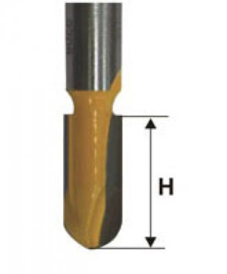 Превью Фреза пазовая Галтельная Ф 19.0 мм * 32.0 mm / R 9.5 mm / хвостовик 12 mm  /ЭНКОР