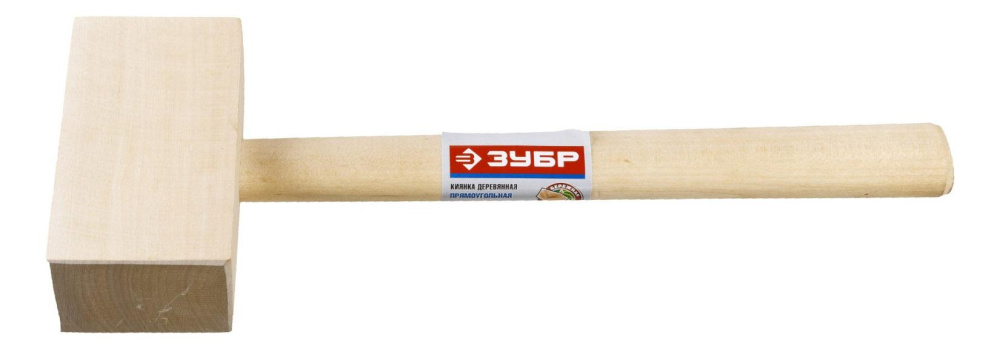 Картинка Киянка деревянная , прямоугольная 600 гр / ЗУБР