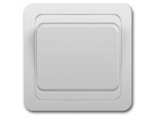 Картинка Выключатель 1кл  10A  белый   ЛАДОГА  открытой установки IP20