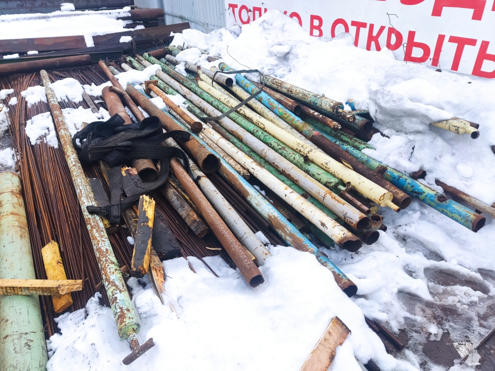Картинка Труба БУ, круглая диаметр 57 мм/ стенка 3 стенка 12 мм/ деловой металл