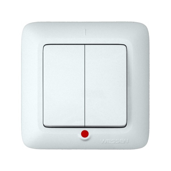 Картинка Выключатель скр.уст. двухклав.С59-053 в инд.упак.