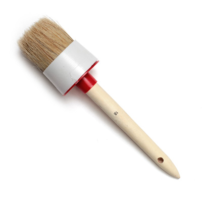 Картинка Кисть круглая №18 (60 мм.), натуральная щетина, деревянная ручка / MATRIX